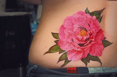Татуировка Цветок пион